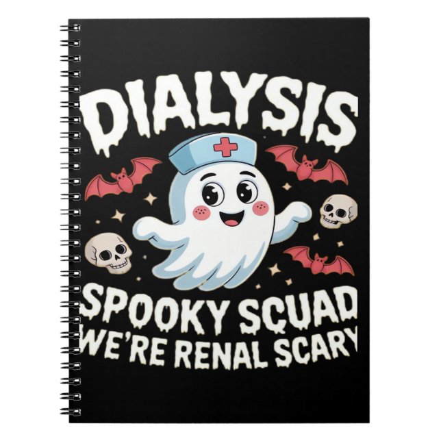 Carnet Dialyse Éffrayante Squad Renal Halloween Néphrolog (Devant)