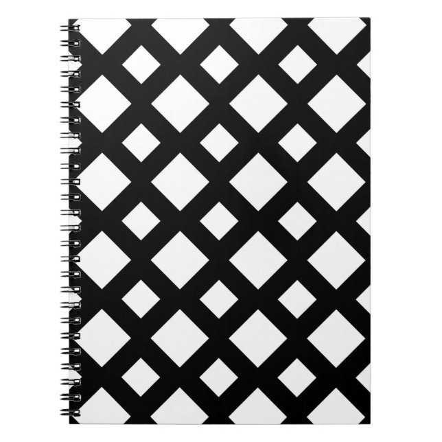 Carnet Diamants blancs sur noir (Devant)