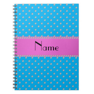 Carnet Diamants bleus nommés personnalisés