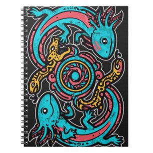 Carnet Dieu aztèque Xolotl combattant l'art tribal de la