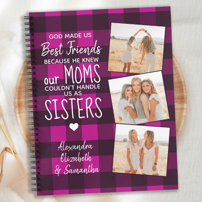 Carnet Dieu Nous A Fait Meilleurs Amis Pink Buffalo Plaid (Créateur téléchargé)