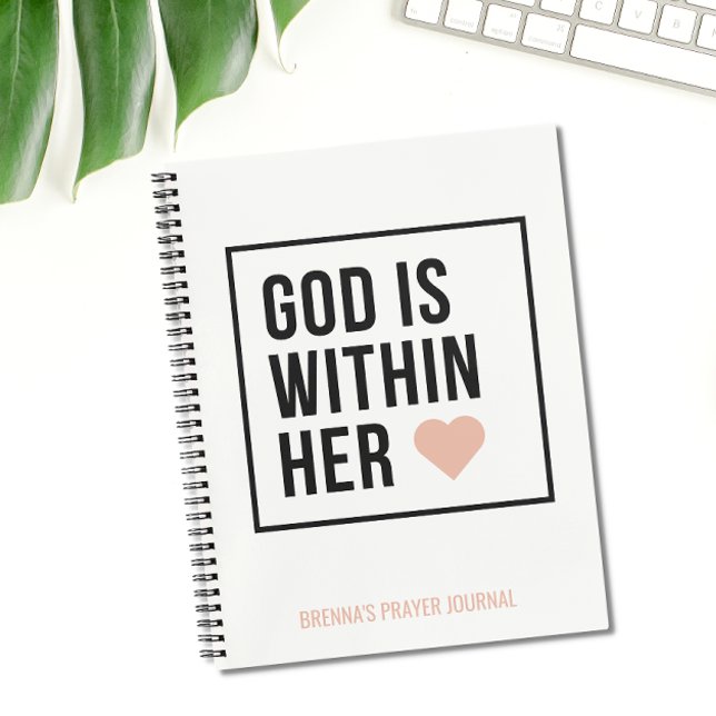 Carnet Dieu Personnalisé Est Dans Son Coeur Chrétien (Créateur téléchargé)