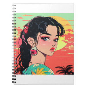Carnet d'illustration de style Anime rétro