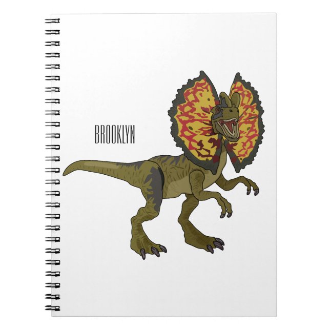 Carnet Dilophosaurus dessin animé (Devant)