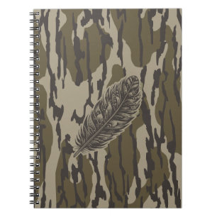 Carnet Dindon Plume Fonds Camo Forêt