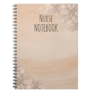 carnet d'infirmière floral simple