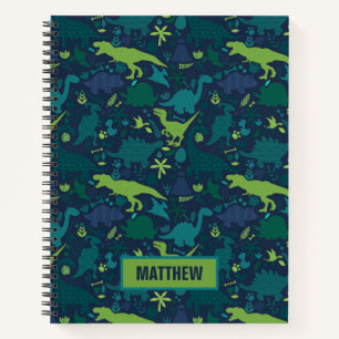 Carnet Dino Doodle Silhouettes Enfants Dinosaur