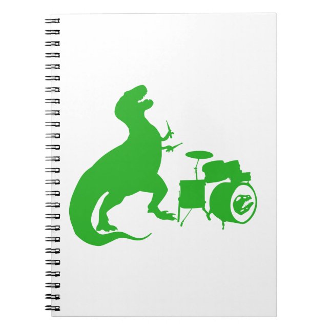 Carnet Dinosaur jouer de la batterie - Choisissez la coul (Devant)