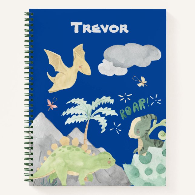 Carnet Dinosaur Notes scolaires Liste croquis (Devant)