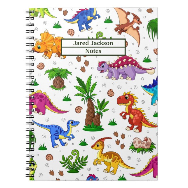 Carnet Dinosaure Motif pour enfants (Devant)