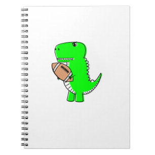Carnet Dinosaure Vert Aime Le Football