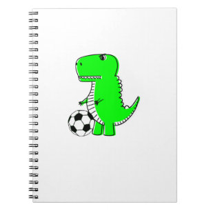 Carnet Dinosaure Vert Aime Le Football