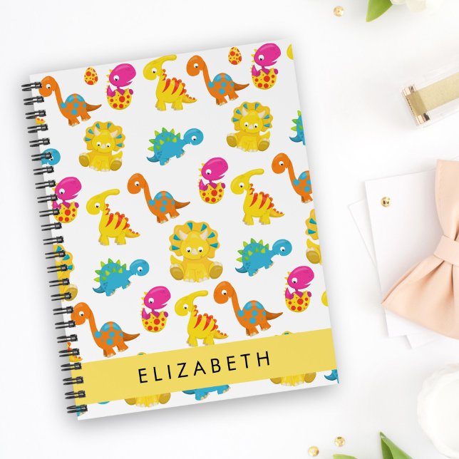 Carnet Dinosaures Mignons, Motif Des Dinosaures, Votre No (Créateur téléchargé)