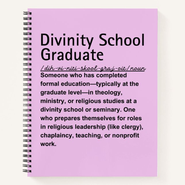 Carnet Diplômé de l'école de Divinité (Devant)