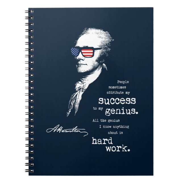 Carnet Dire de citation d'Alexander Hamilton. Cadeau de (Devant)