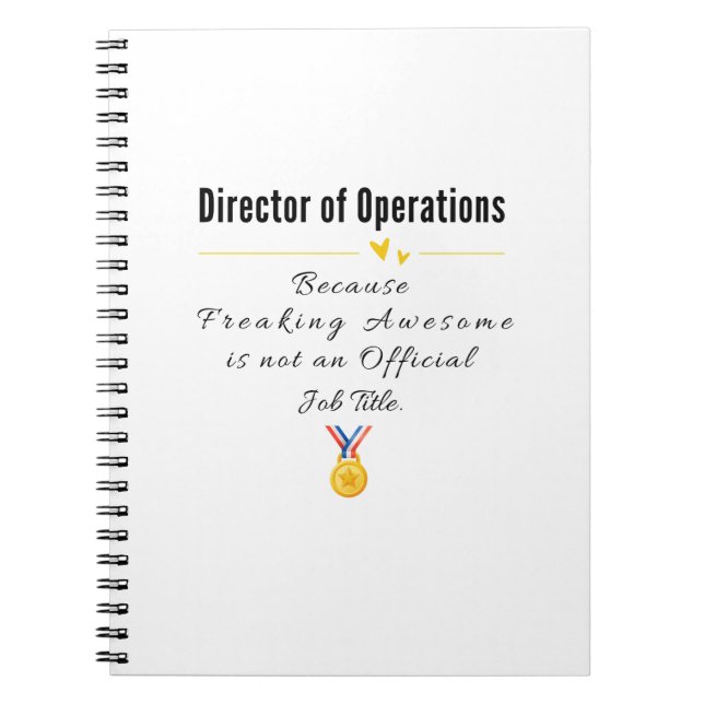 Carnet Directeur des opérations (Devant)