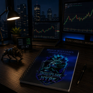 Carnet Discipline Sur Hype Lueur Bleue Bitcoin Crypto