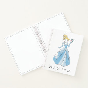 Carnet Disney Cinderella Aquarelle   Ajoutez Votre Nom