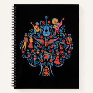 Carnet Disney Pixar Coco Arbre de caractères coloré