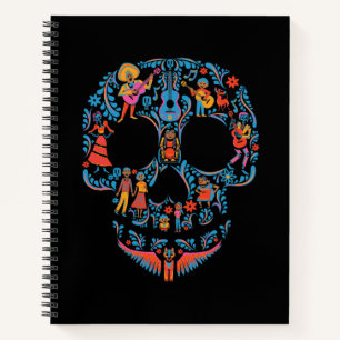 Carnet Disney Pixar Coco Crâne à sucre coloré