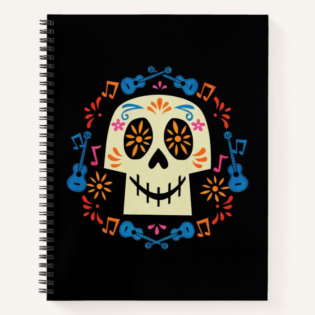 Carnet Disney Pixar Coco | Crâne de sucre gothique (Devant)