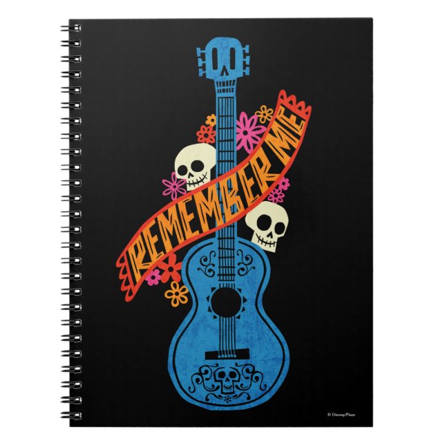 Carnet Disney Pixar Coco | Typographie des crânes de sucr (Devant)
