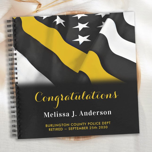 Carnet Dispatcher Retraite Thin Gold Line Party Invité (Créateur téléchargé)