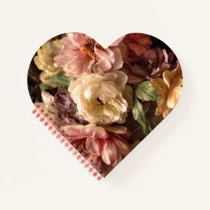 Carnet Disposition Vintage Pivoine de Printemps Vibrant