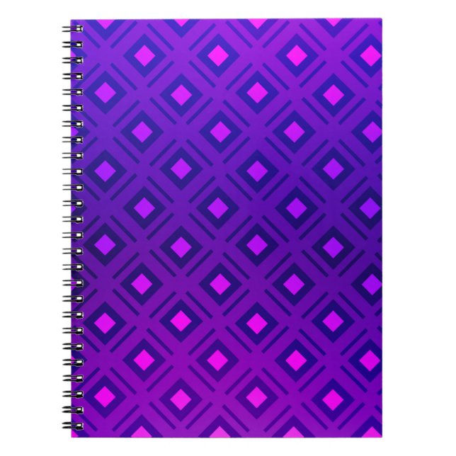 Carnet Disposition violet clair avec lignes, rectangle. b (Devant)