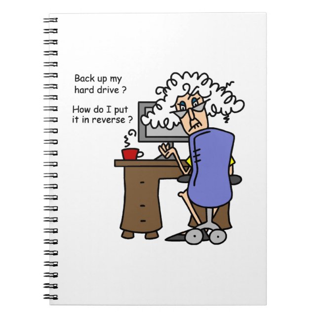 Carnet Disque Dur Sauvegarde Humoristique (Devant)