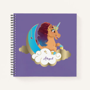 Carnet Divine la licorne   Lune et nuages