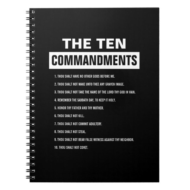 Carnet Dix Commandements La Bible Religieuse Chrétienne V (Devant)