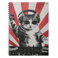DJ DJ Cat Disco Sound Tech Headphone Music