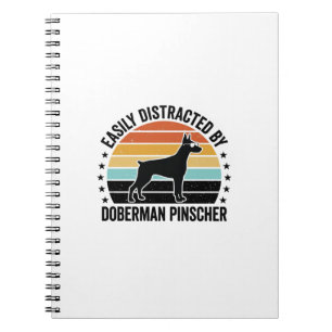 Carnet Doberman Pinscher Graphique Vintage Coucher de Sol