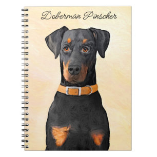 Carnet Doberman Pinscher Peinture non découpée Art origin