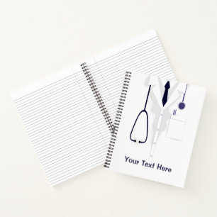 Carnet Docteur Médicale Manteau Homme Blanc Personnalis