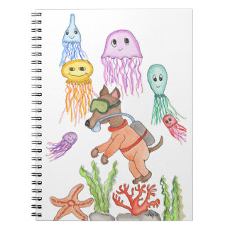 Carnet Dog Deep Sea Diver with Jellyfish
