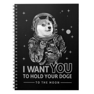 Carnet Dogecoin Doge I Want You To The Moon Crypto Funny
