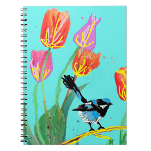 Carnet d'oiseaux australiens Abstraits Blue Wren