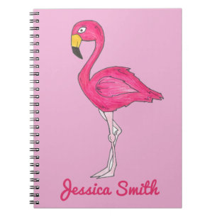 Carnet d'oiseaux de Flamant rose rose tropical per