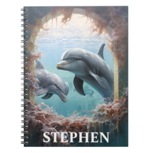 Carnet Dolphin Peeking Personnalisé