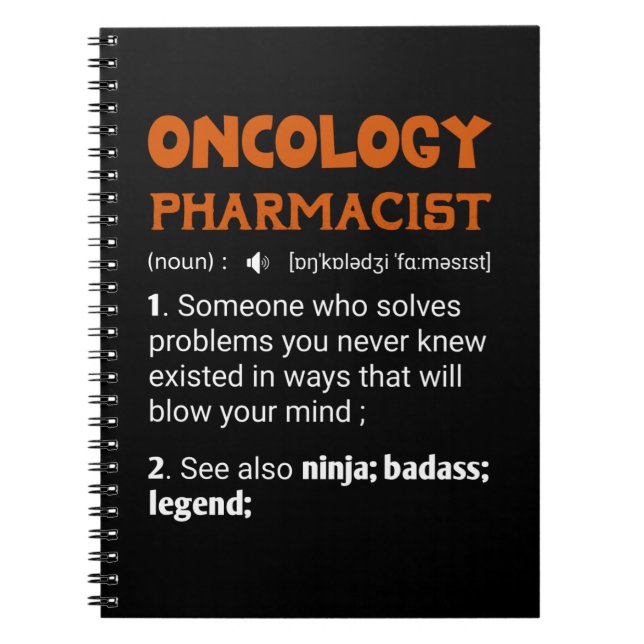 Carnet Don d'appréciation pour Oncologie Pharmacien (Devant)