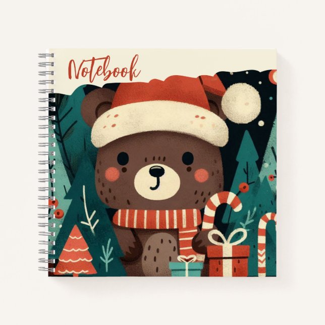 Carnet Don de joie - Livraison de Père Noël Bear (Devant)