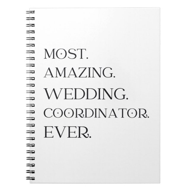 Carnet Don du coordinateur mariage du planificateur de la (Devant)