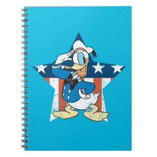 Carnet Donald Duck Salut avec une étoile patriotique