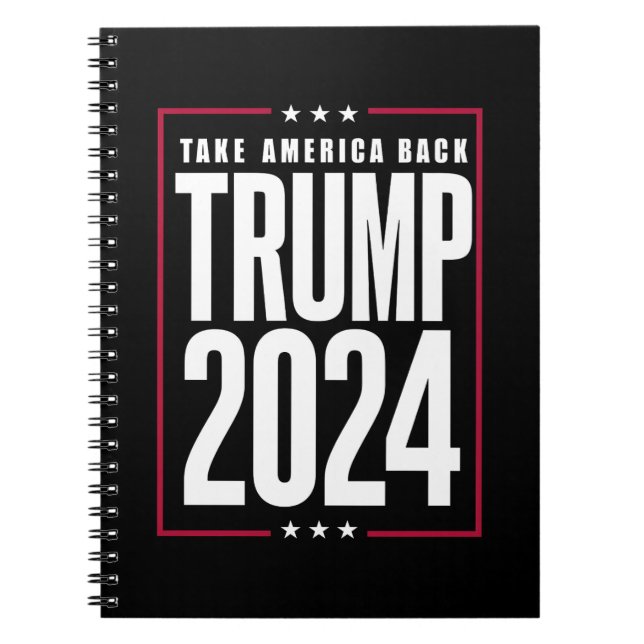 Carnet Donald Trump 2024 redonne l'élection américaine (Devant)