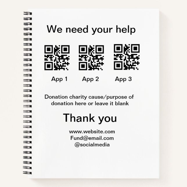 Carnet Donation Collection conseil pot ajouter votre q r  (Devant)
