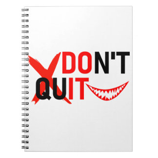 Carnet DON'T QUIT – Bold Red Motivation Design