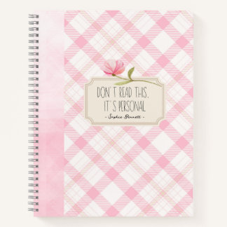 Carnet Don't Read This, It's Personal – Cute Pink Floral