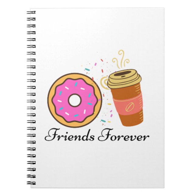 Carnet donut coffee friends forever (Devant)
